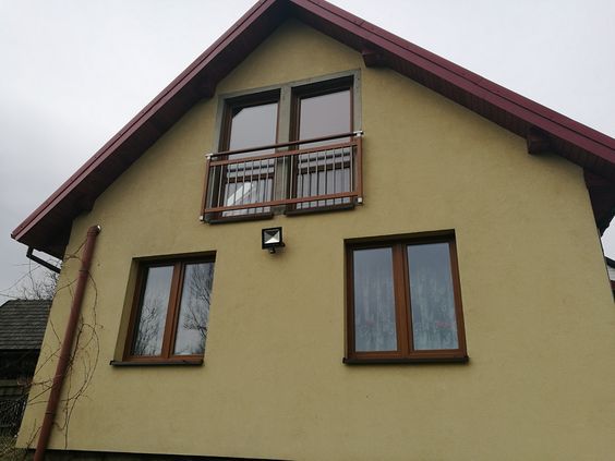 Balkon francuski balustrada okienna portfenetr Modern montaż aluminium