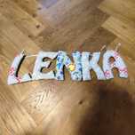 Napis Lenka do powieszenia nad łóżeczko