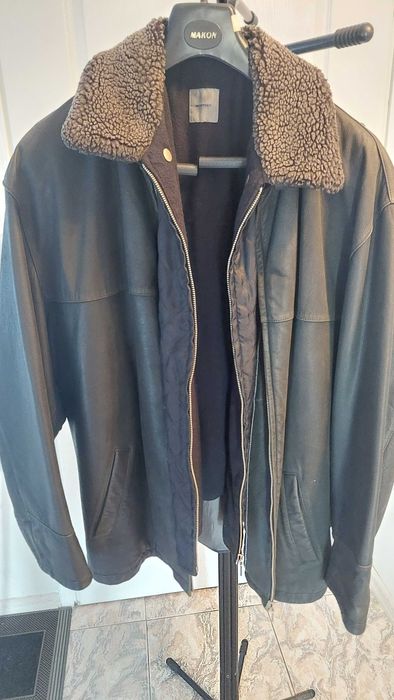 kurtka skórzana męska czarna rozmiar 46