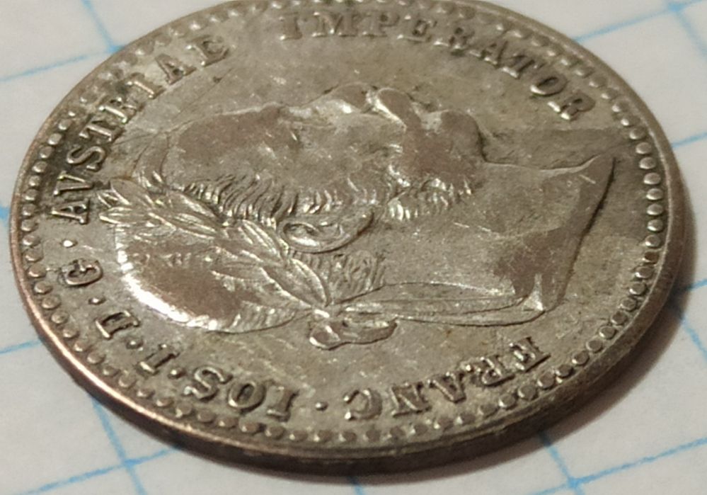 Монета 10 крейцеров, 1870 год, Австро Венгерская империя