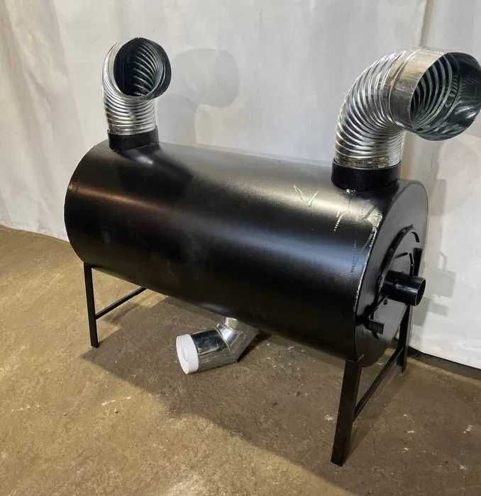 НЕ ПРОГОРИТ! Булерьян со стали 5мм, буржуйка, с Обдувом, КПД до 90%