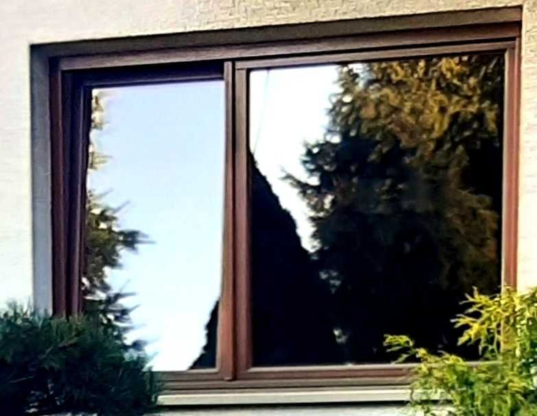 Drzwi balkonowe z oknem, szyba zespolona - Homoncik