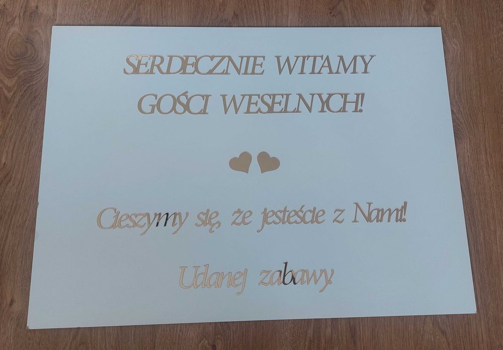 Tablica powitalna - wesele