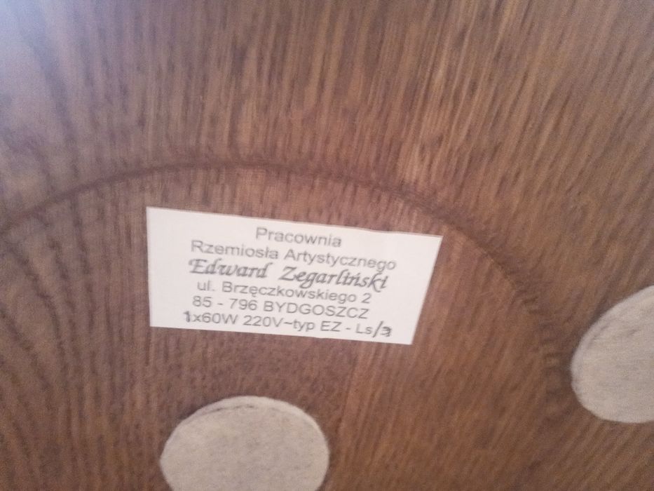 Lampka nocna drewniana