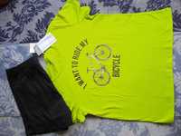 Комплект костюм футболка салатова і шорти рост 140  Сінсей