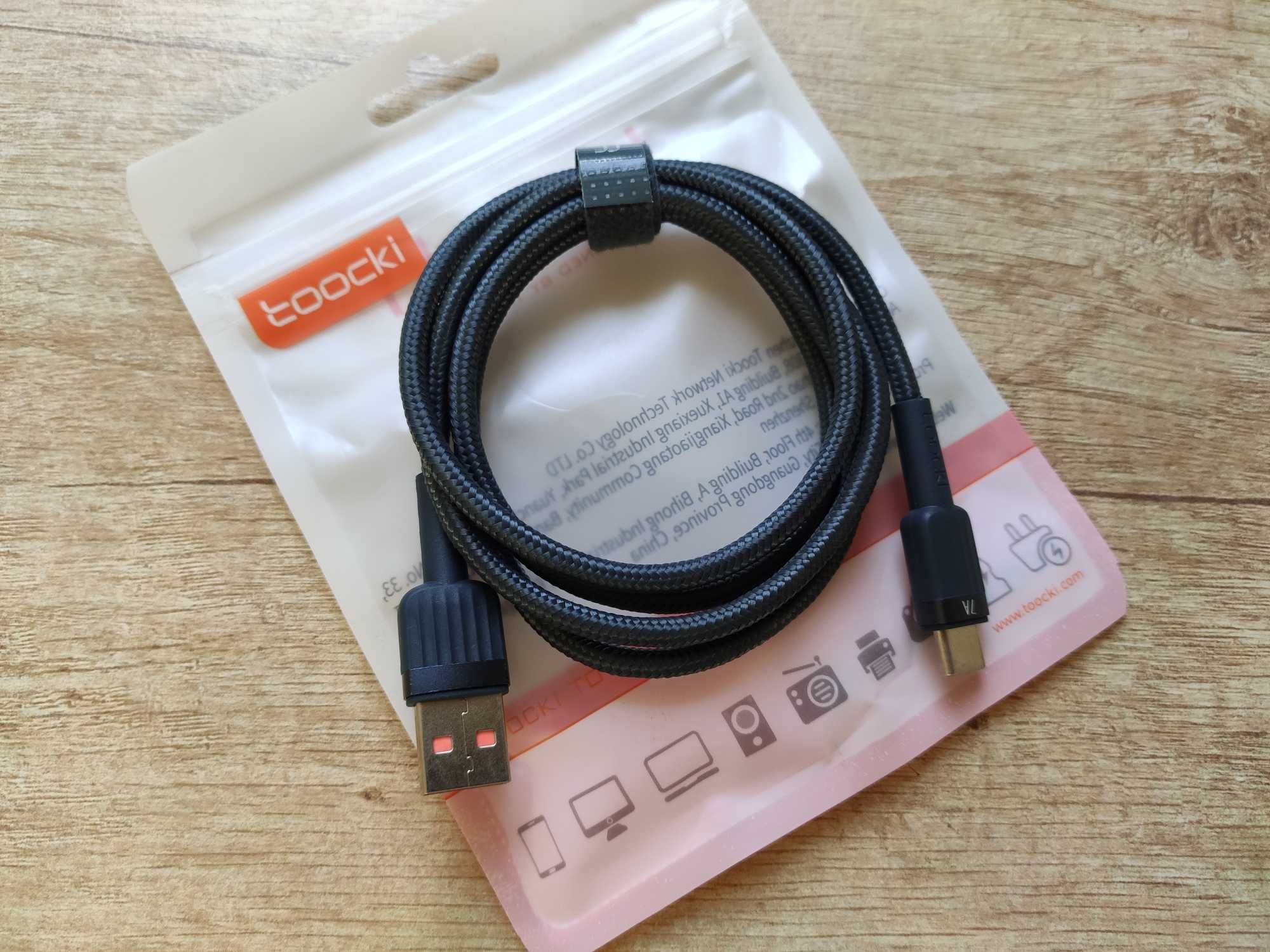 Кабель toocki usb-type c 100W/7A (1м) Original.