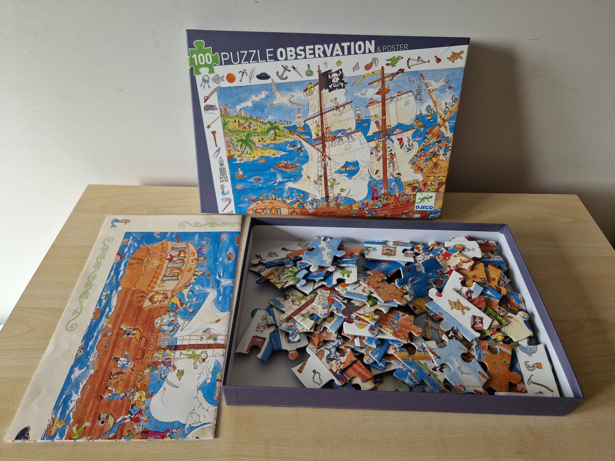 Puzzle Djeco Piraci 100 elementów 5+