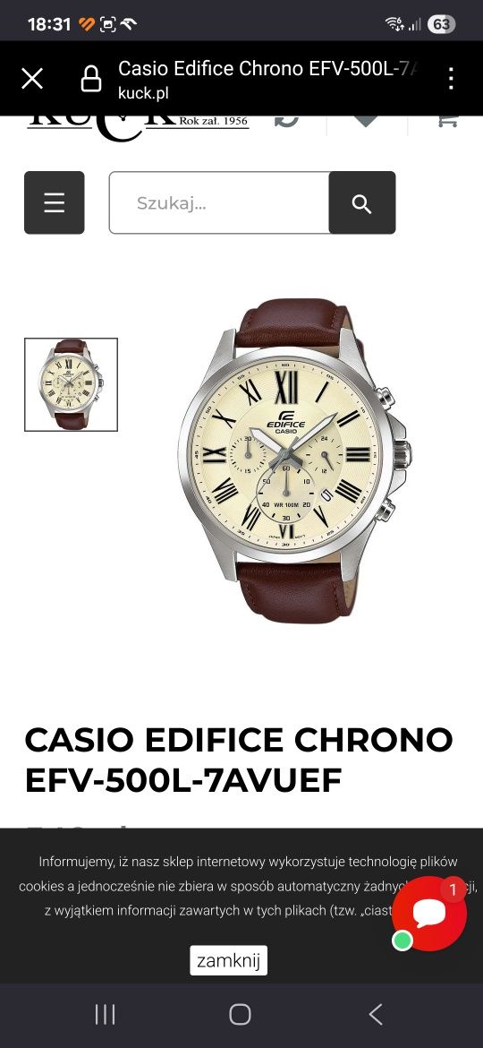 Casio Edifice Chrono EFV-500L-7AVUEF