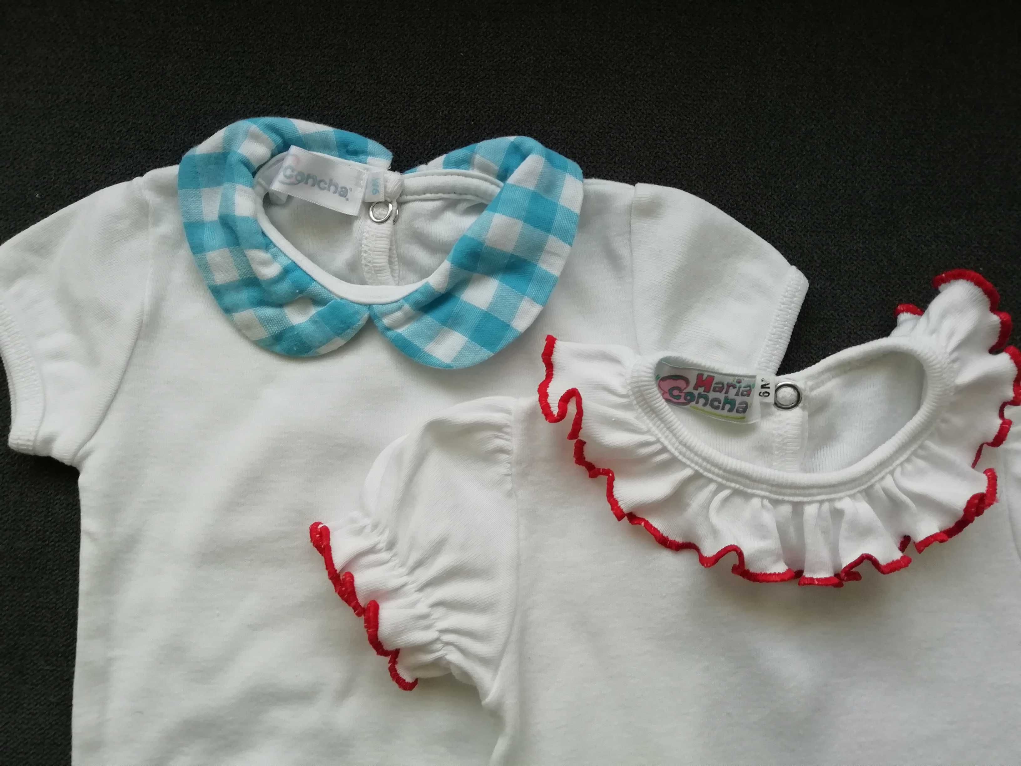 Conjunto de bodies com golinha Maria Concha - 3-6 meses / 62 cm