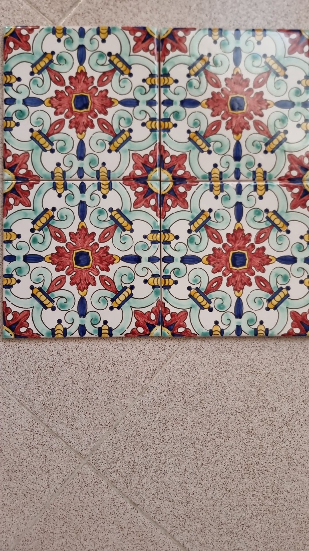 Azulejo estilo árabe 15x15 pintado à mão