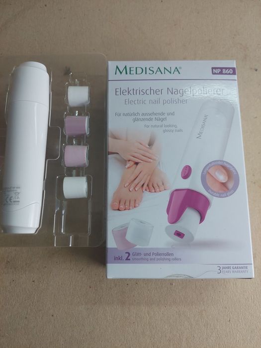 Medisana NP 860 polerka elektryczny poler do paznokci komplet rolek
