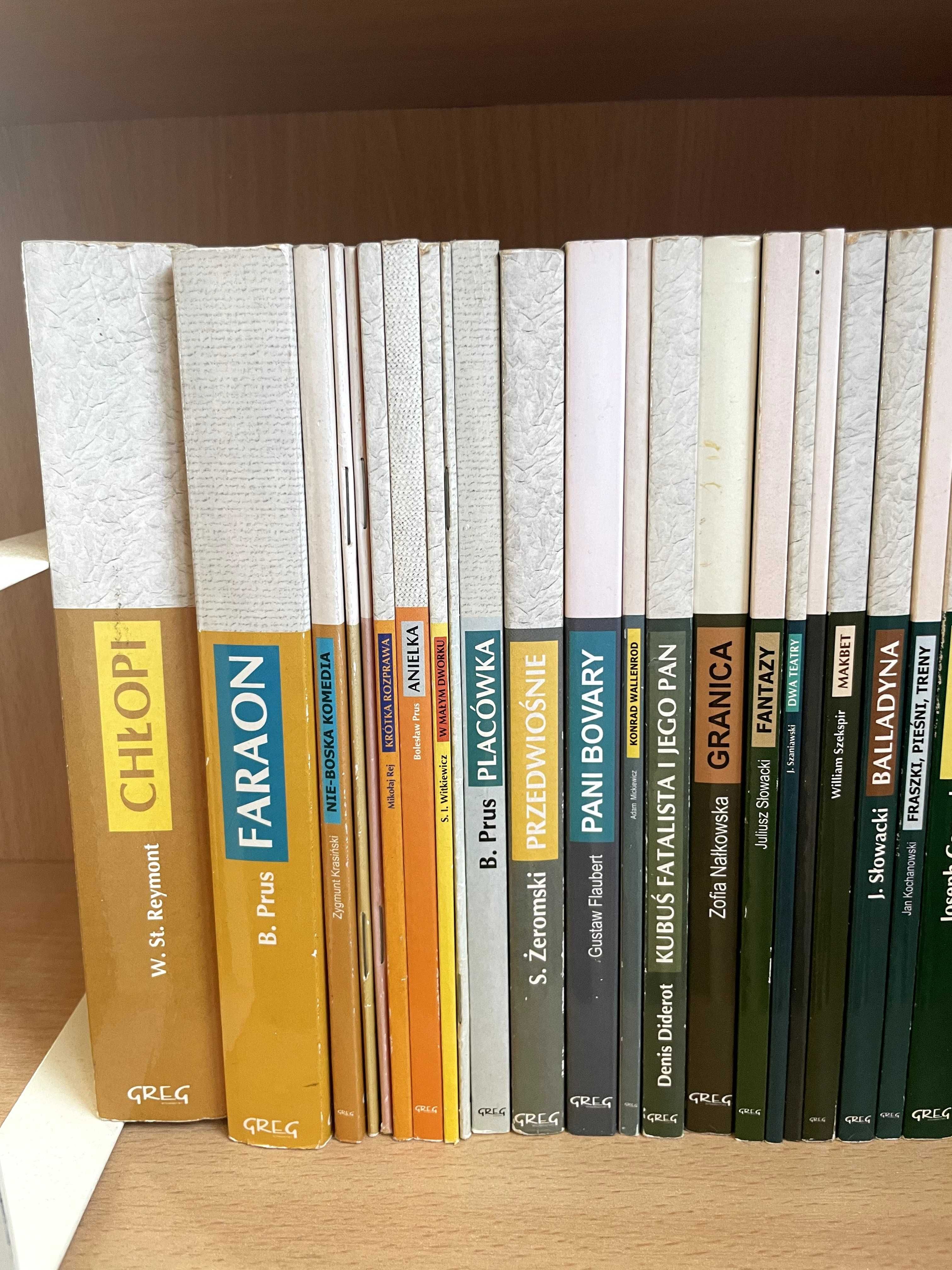 Kolekcja Lektury GREG 107 książek lektur szkoła średnia biblioteka