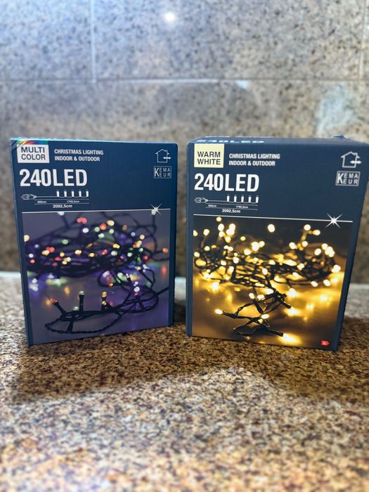2x lampki na choinkę światełka zewnętrzne lampki świąteczne kolor/żół