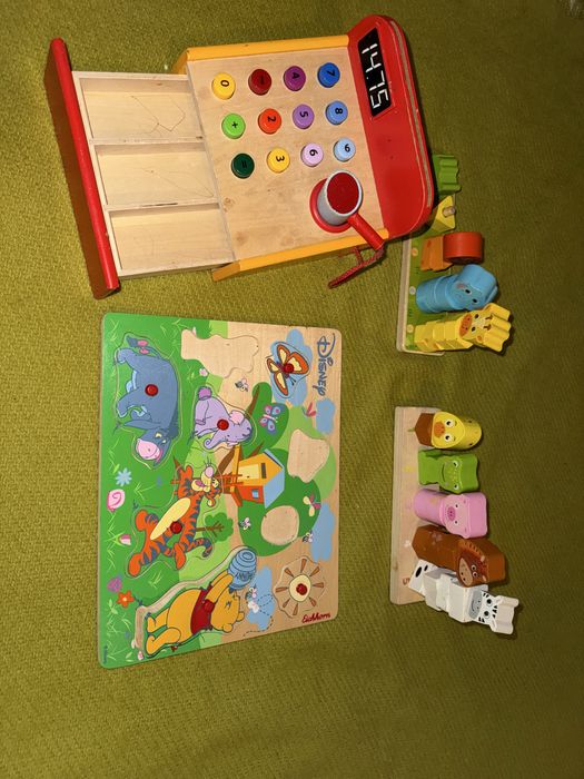 Drewniane zabawki dla 2-4-latka kasa