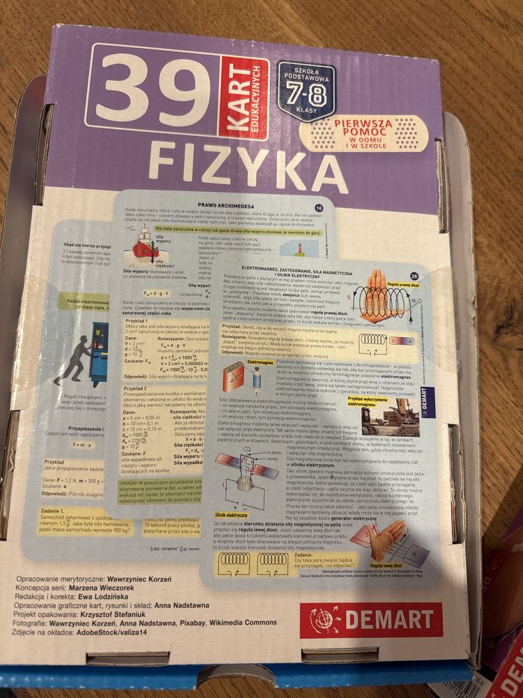 Karty chemia i fizyka