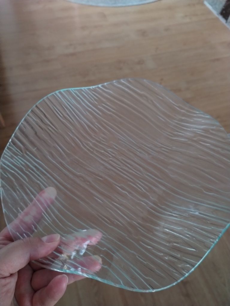 Szkło PRL Patera szklana idealny stan