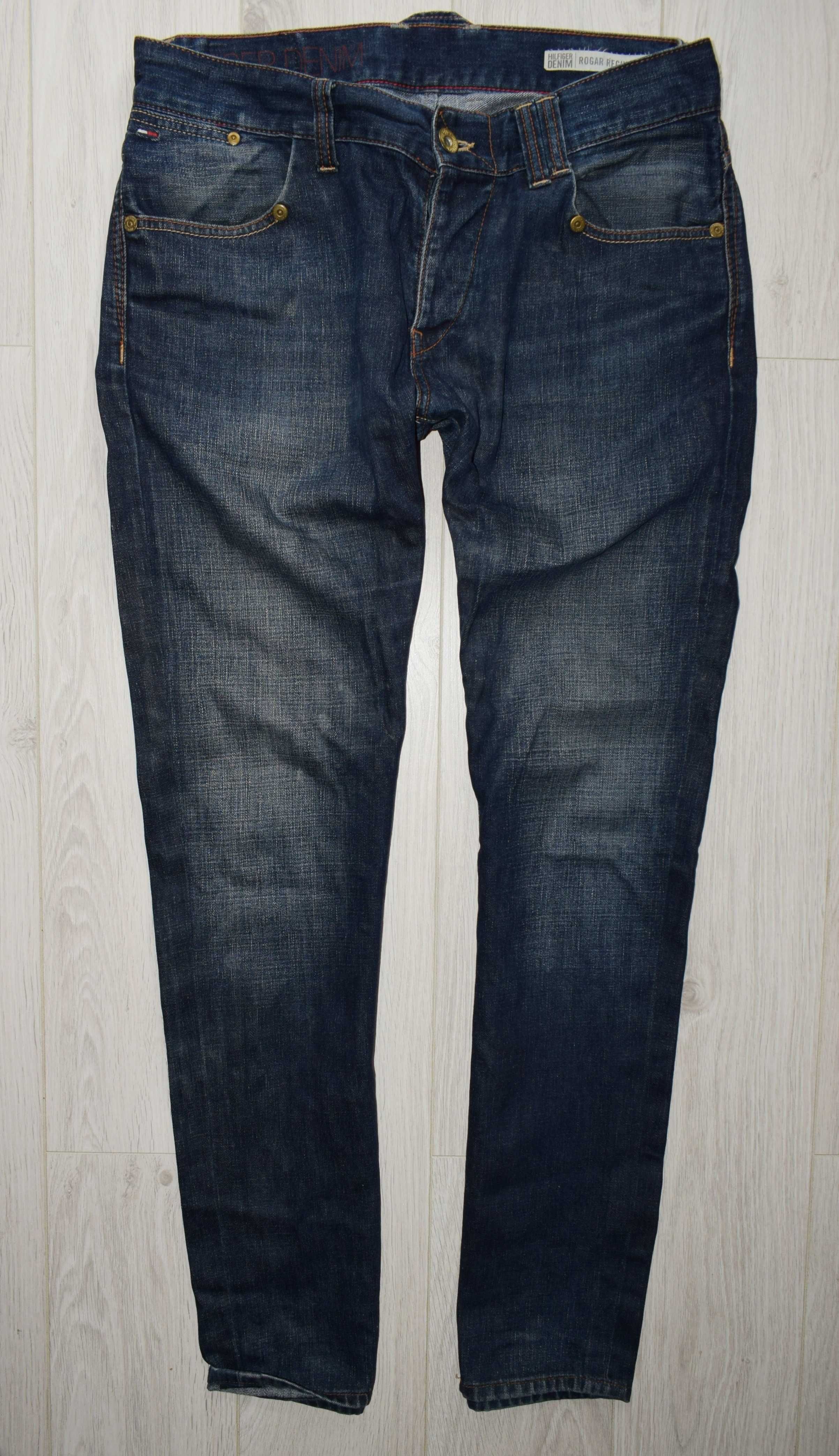 Tommy Hilfiger 34/34 delikatnie zwężane jeansy spodnie jeansowe dżinsy