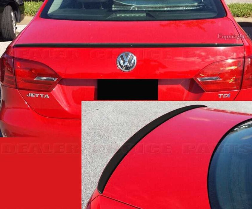 Спойлер чорний глянець VW Jetta 6 2012-2019 на багажник / ABS пластик