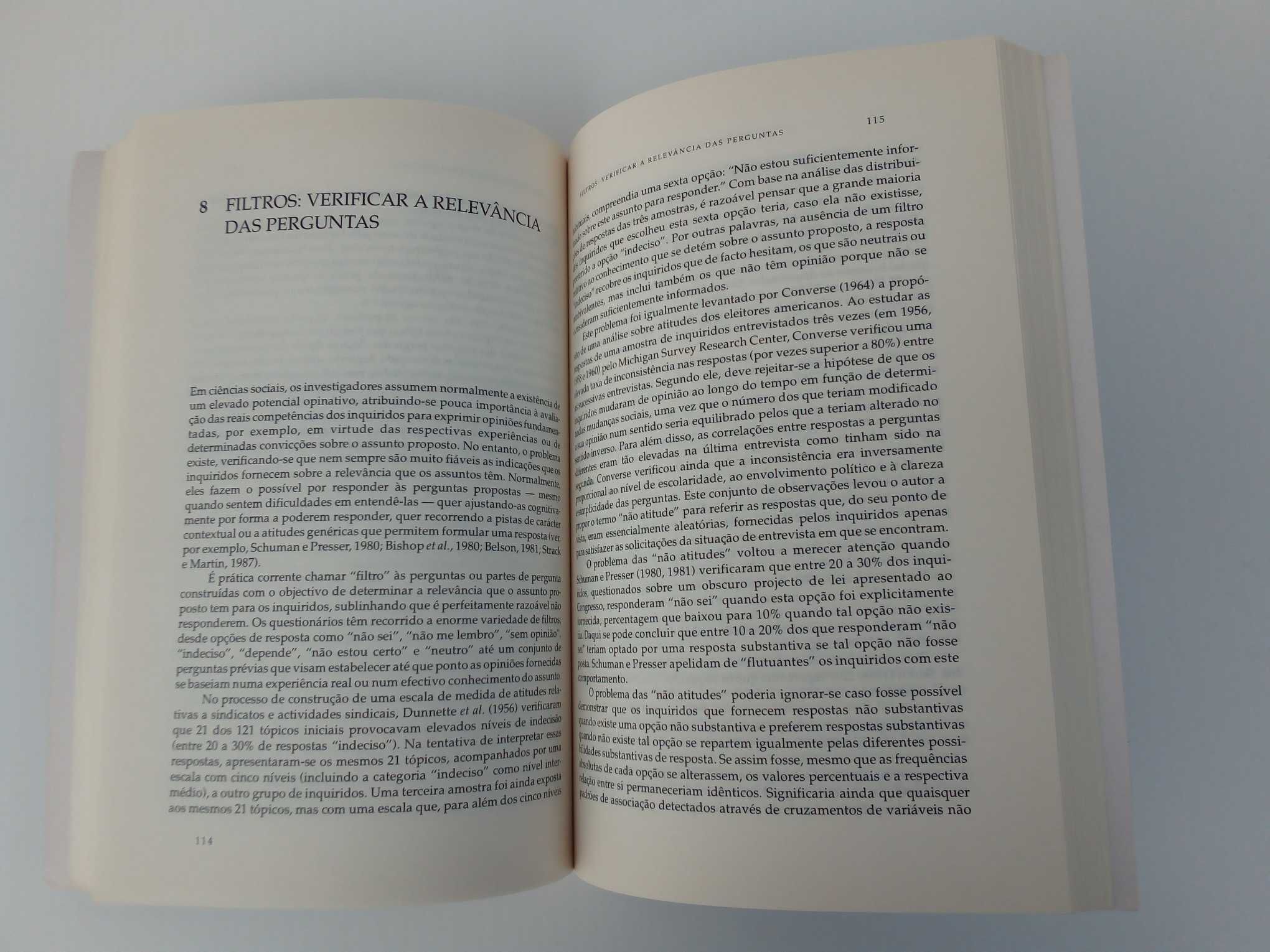 Livro "Como perguntar", de William Foddy, 2ª reimpressão, 2002