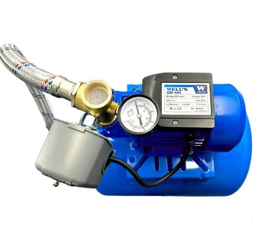 Насосна станція Well`s QB60/24L h:35м; 35л/хв; гідробак 24л (Чехія)