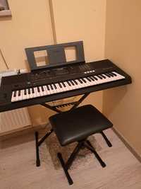 Keyboard Yamaha PSR E-473 + statyw + taboret