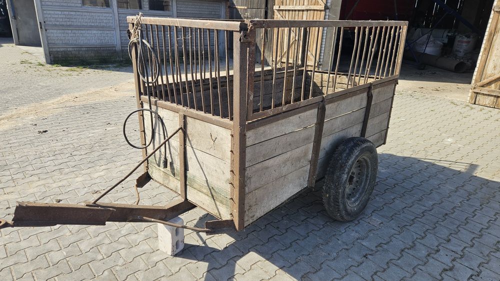 wózek kibitka dwukołówka przyczepka lekka do traktora