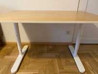 Biurko IKEA Bekant białe dąb 80x120