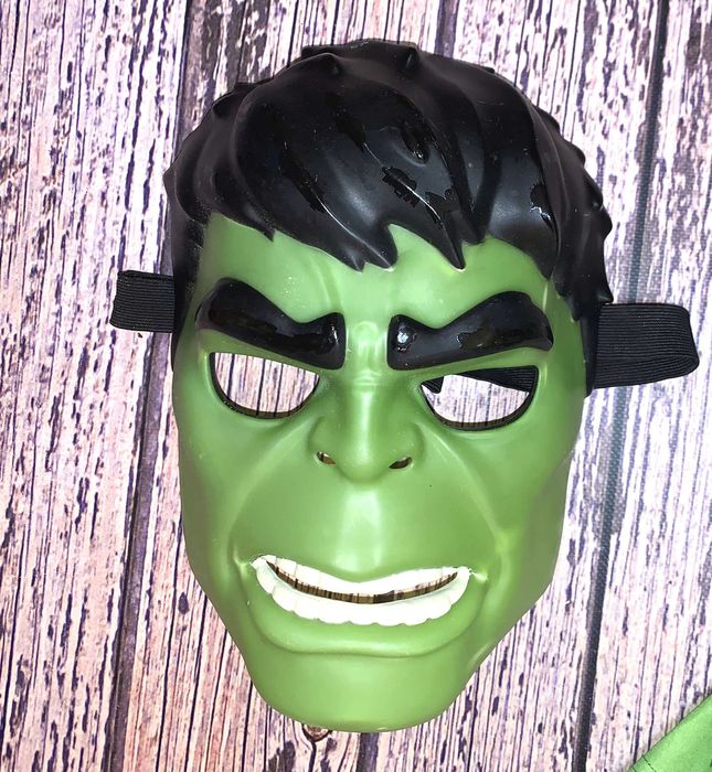 Новогодний костюм Халк с маской  для мальчика 7-8 лет, 122-128 см