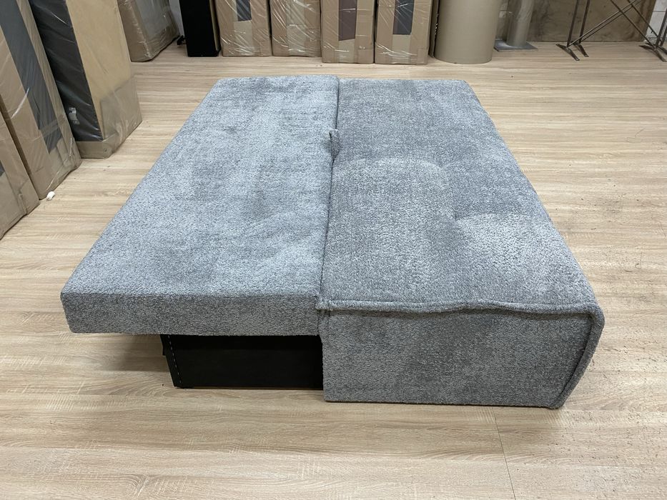 Kanapa z funkcją spania kolor szary + poduszki