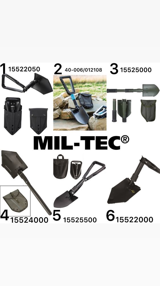 Лопата тактична військова Mil-Tec Саперна Складна