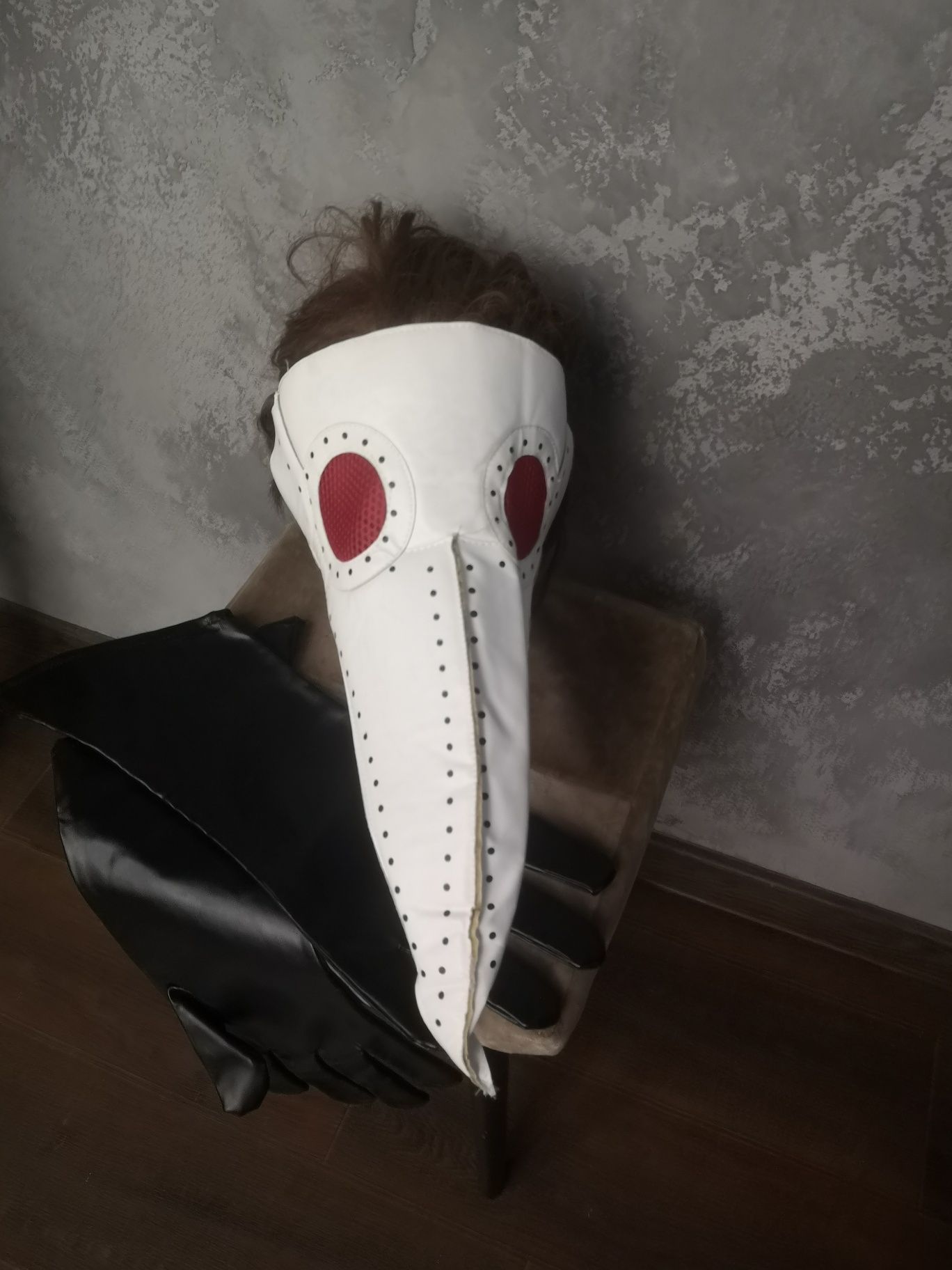 Карнавальный костюм чумной доктор хелоуин хэлоуин маска мантия перчатк