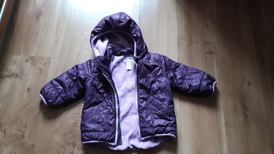Fioletowa kurteczka dziewczęca H&M na wiosnę r. 86 cm