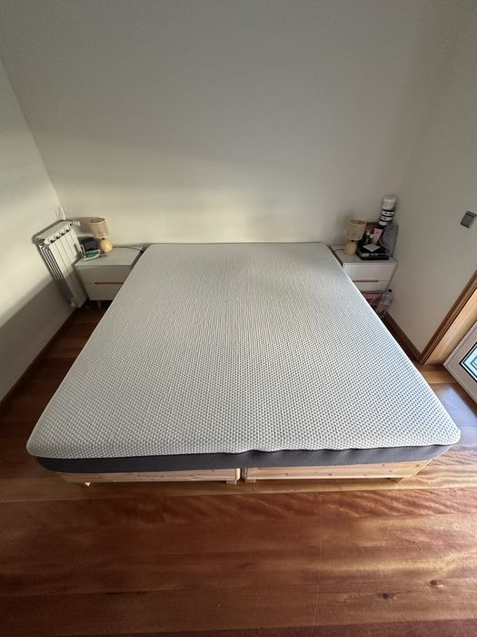 Cama completa ou separada com colchão Ema