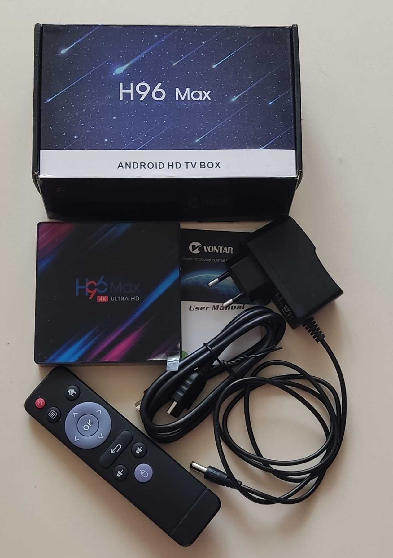 Приставка H96 MAX 4/64Гб 4K Ultra HD Android Smart TV Смарт ТВ