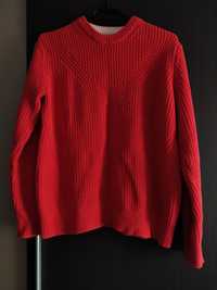 Czerwony bawełniany sweter, M&S - M