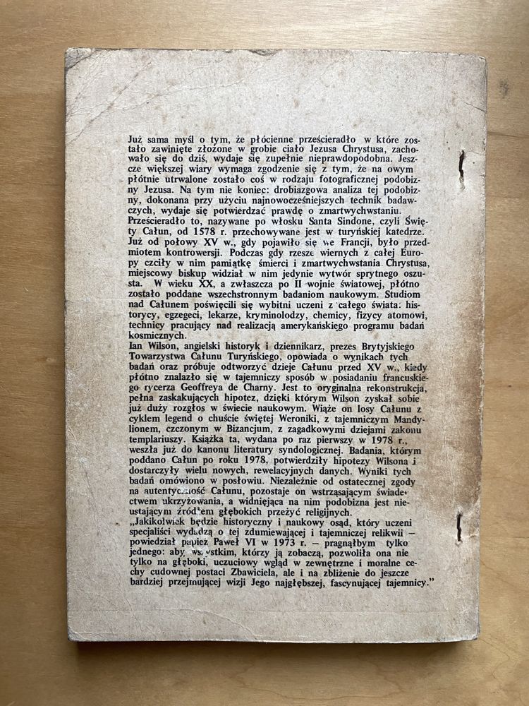 Całun turyński Ian Wilson 2 książki