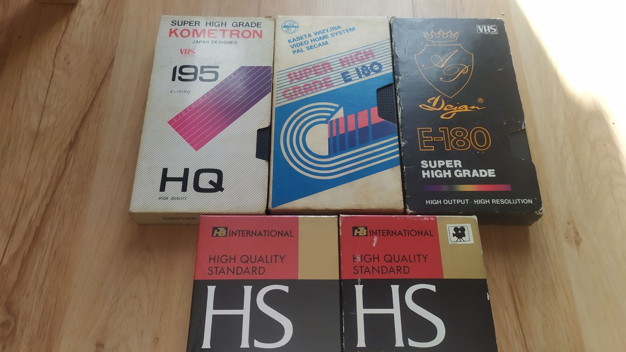 Kasety VHS nagrywane zestaw 5