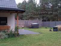 Całoroczny domek na Kaszubach (gorąca  balia, jacuzzi, sauna)