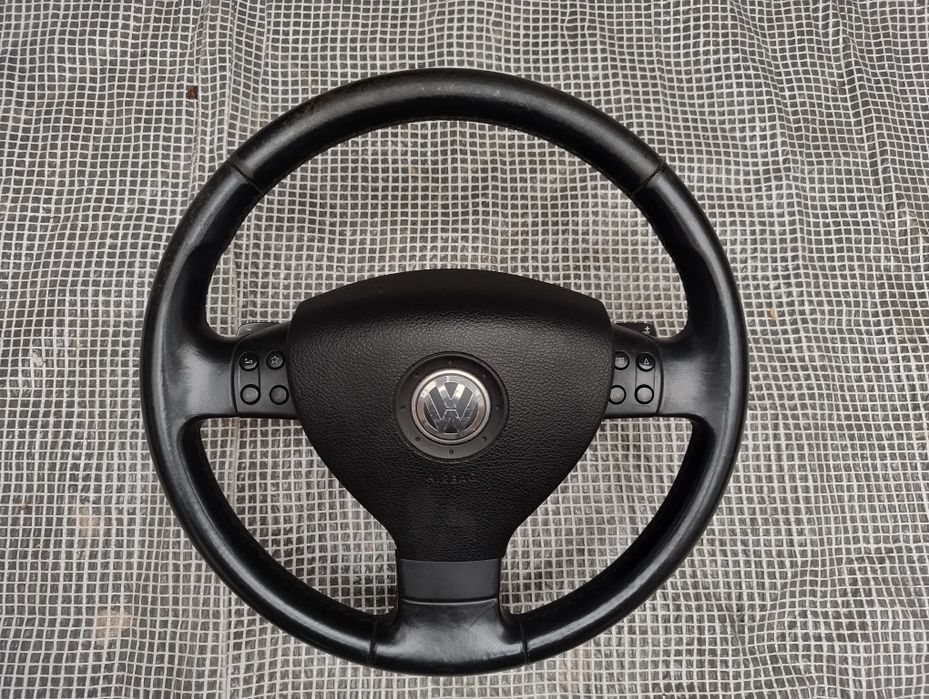 VW Volkswagen Passat B6 kierownica skóra łopatki sterowanie poduszka