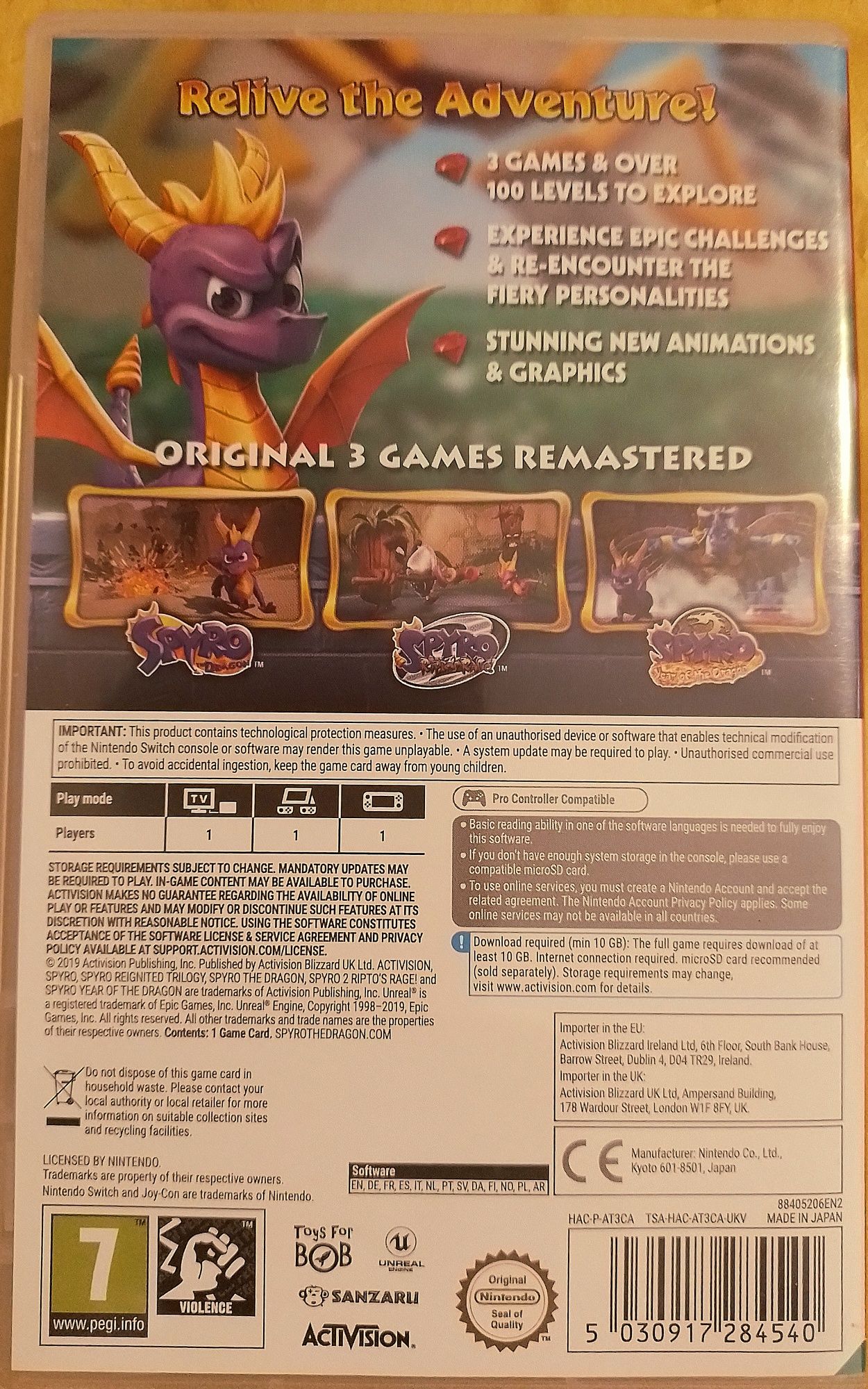 Гра Spyro Reignited Trilogy для Nintendo Switch 1/2