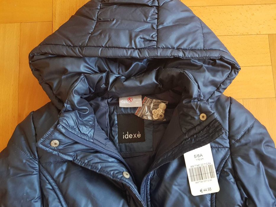 Plaszczyk zimowy dla dziewczynki 116cm