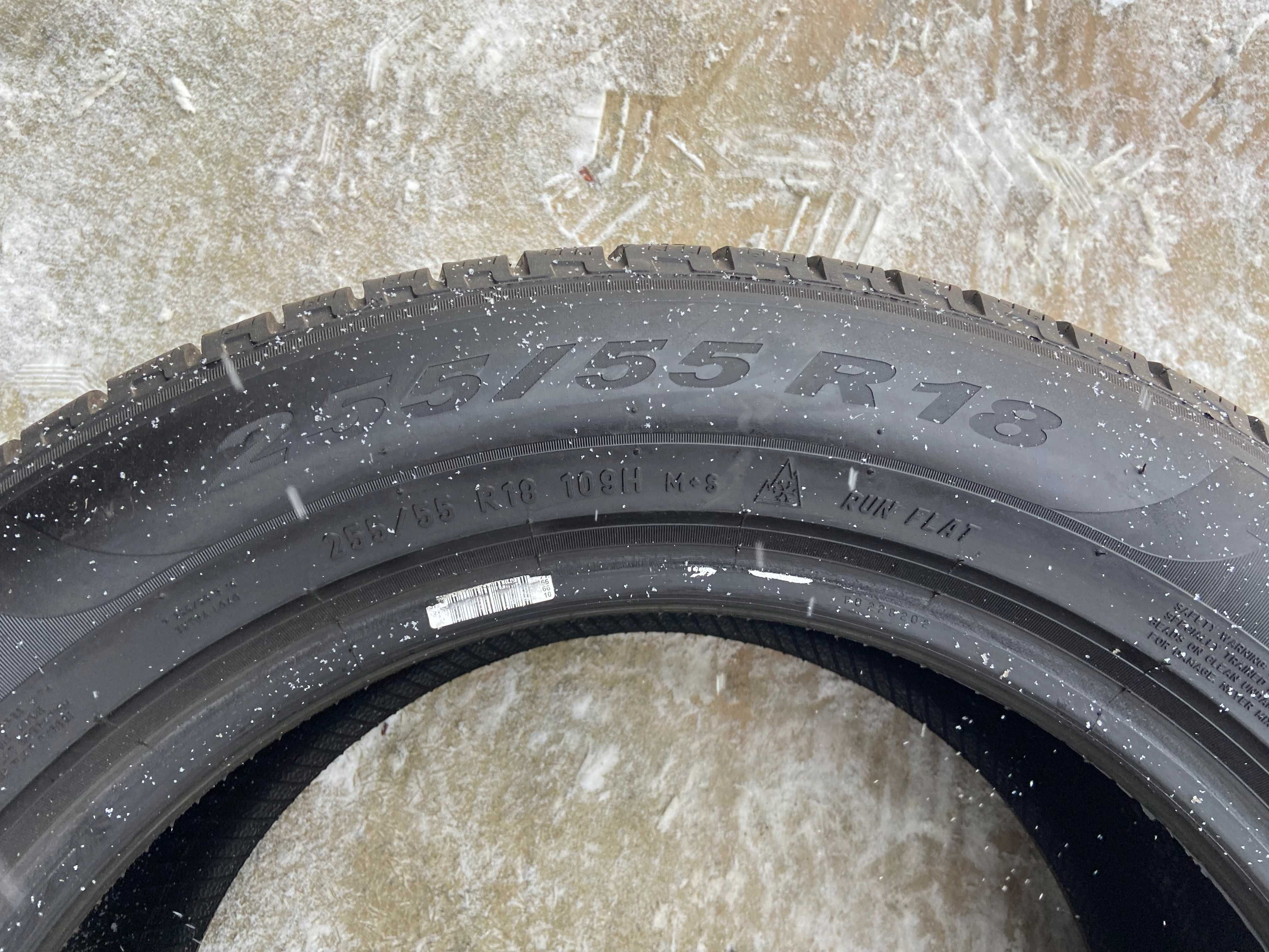 4x 255/55R18 Pirelli Scorpion Winter 5mm RunFlat