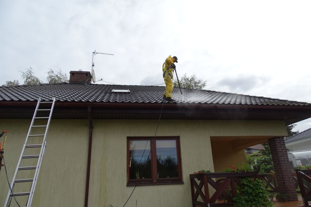 Mycie dachów / czyszczenie, renowacja i malowanie dachu oraz elewacji