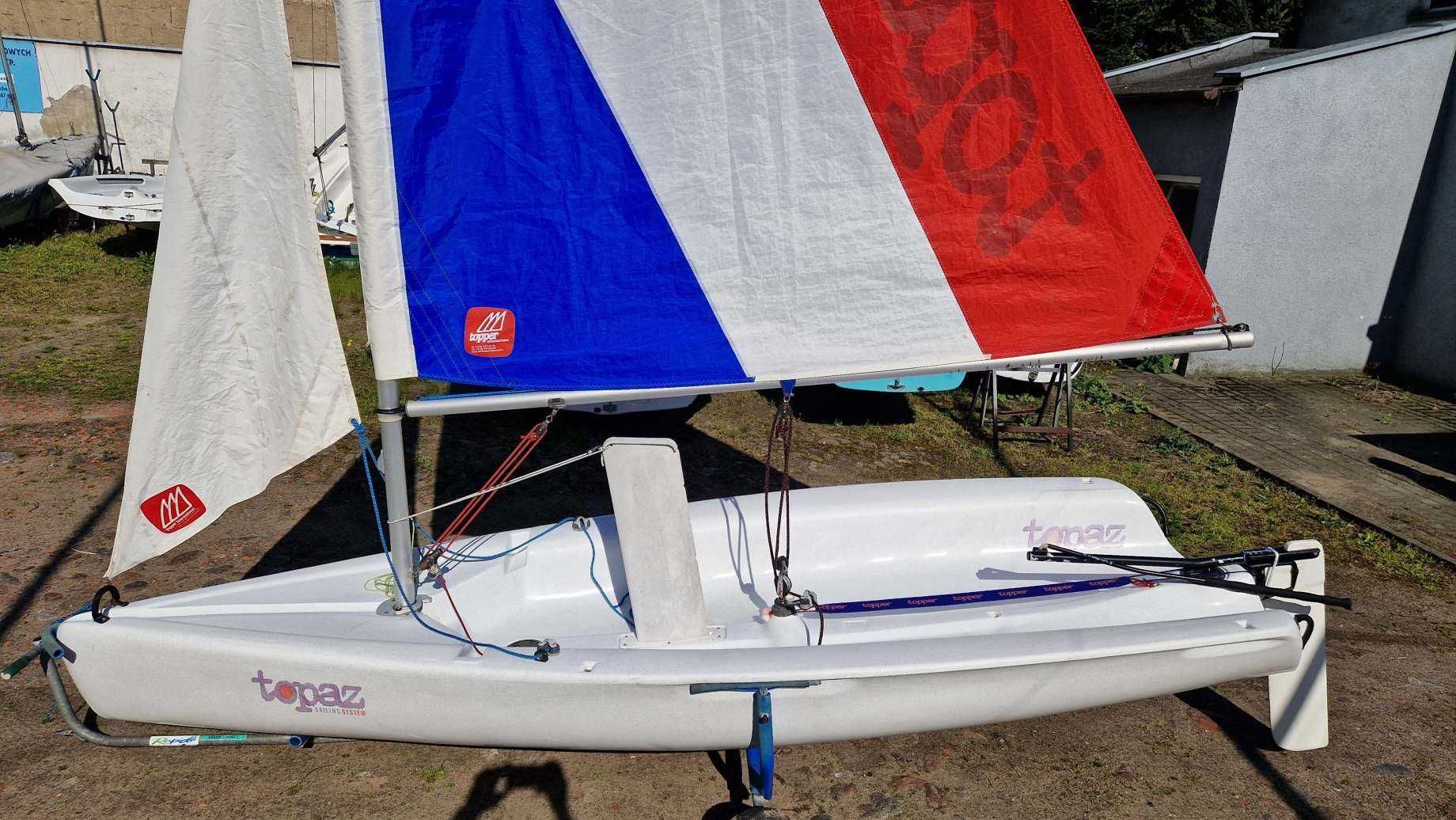 Łódź żaglowa żaglówka Topper Topaz Uno + wózek slipowy (2)