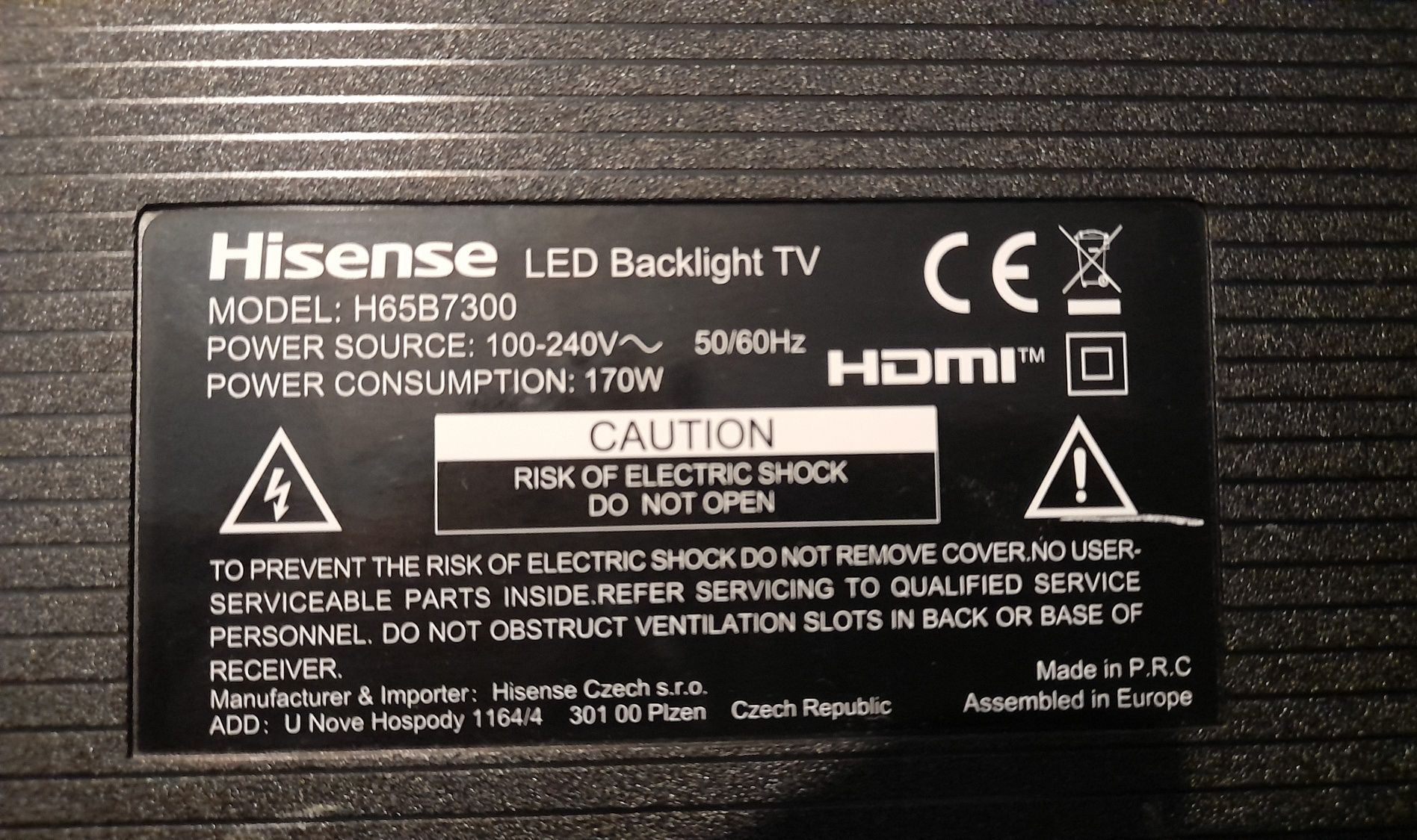 Hisense Led TV Mod.H69B7300 Peças