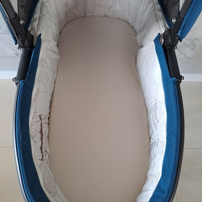 Gondola X-lander X-pram petrol blue jak nowa akcesoria folia moskitier