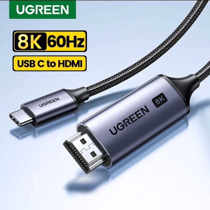 Кабель Ugreen USB Type-C - HDMI / DisplayPort 2 метри