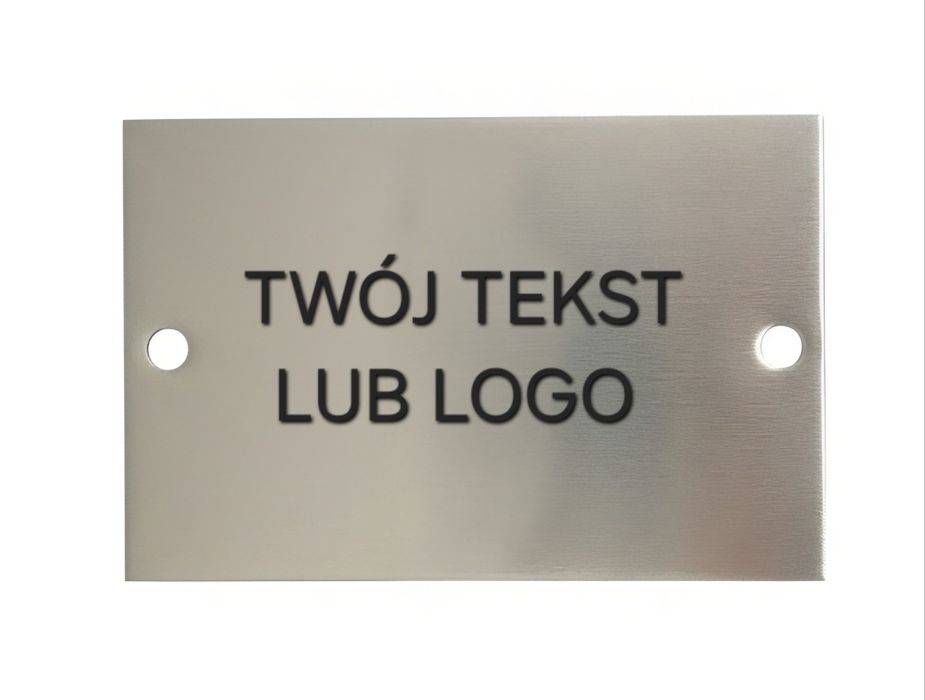 Tabliczka znamionowa/oznaczeniowa 60x40mm | INOX | Grawer logo
