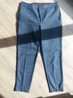 Reserved eleganckie materiałowe spodnie w krate gumka r.40/42 L