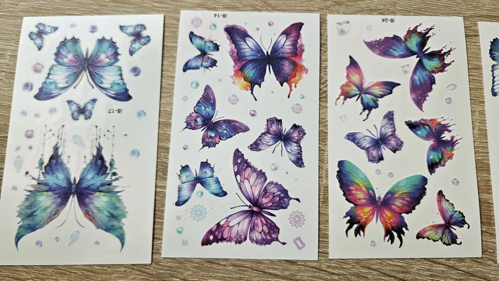 Tatuaże motylki 5 sztuk